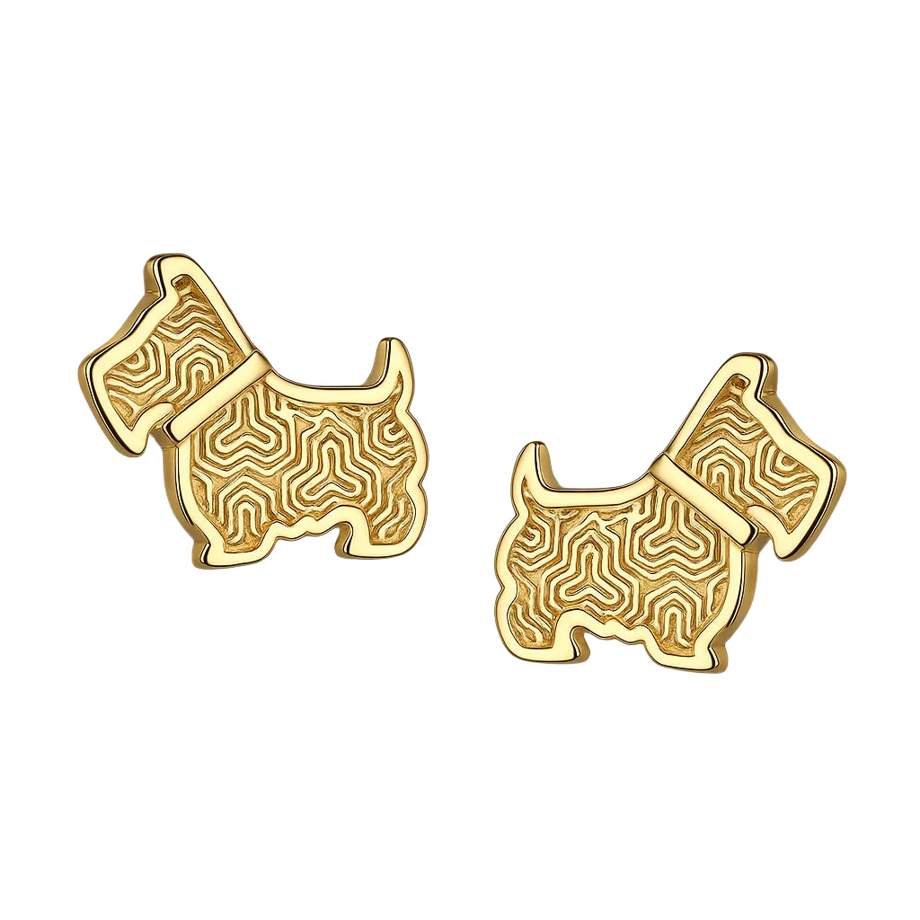 Minimalistische bezaubernde Hundeohrringe – Westie | Scottish Terrier