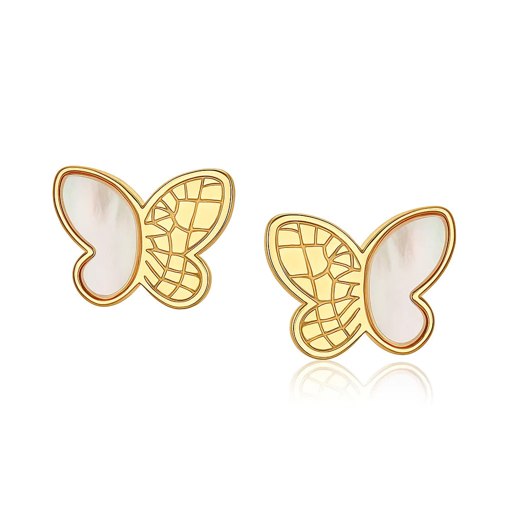 Majestic Butterfly Studs Gold Plated