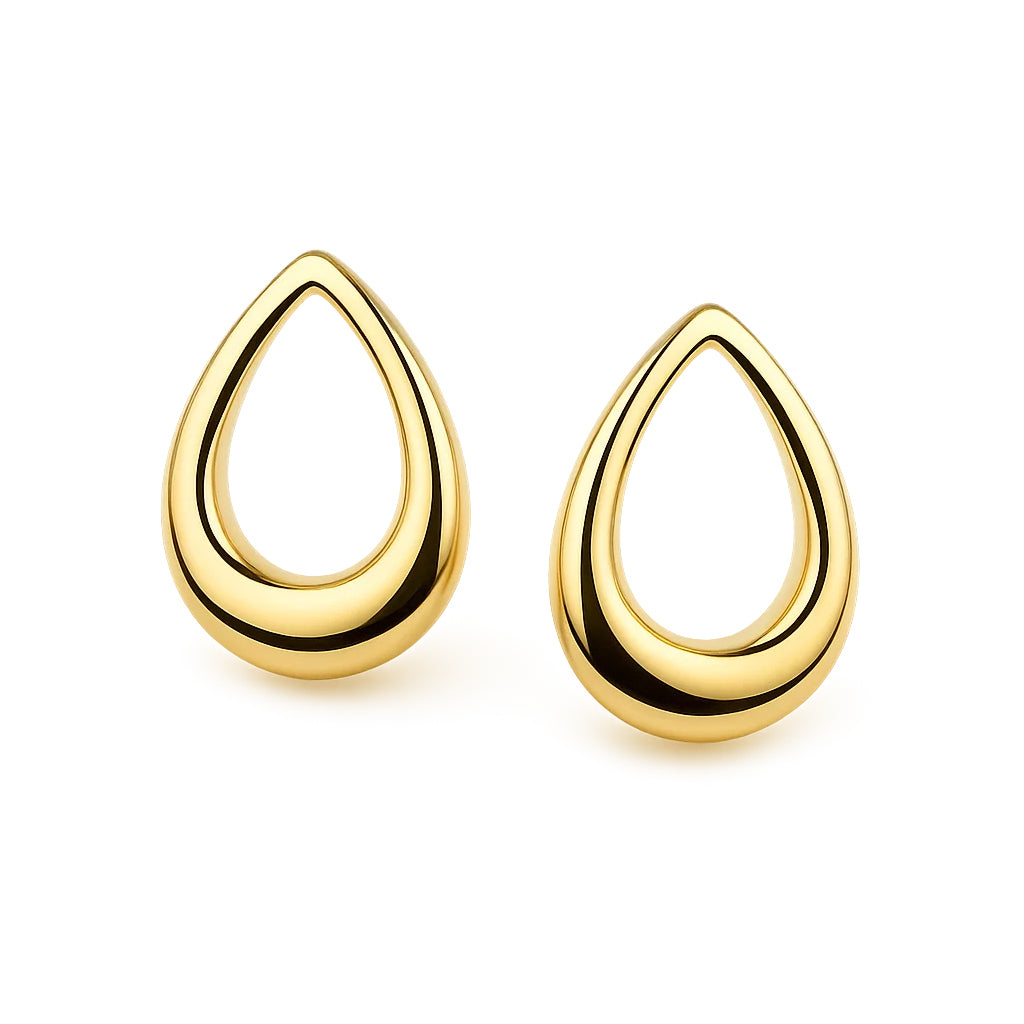 Golden Droplets Stud Earrings