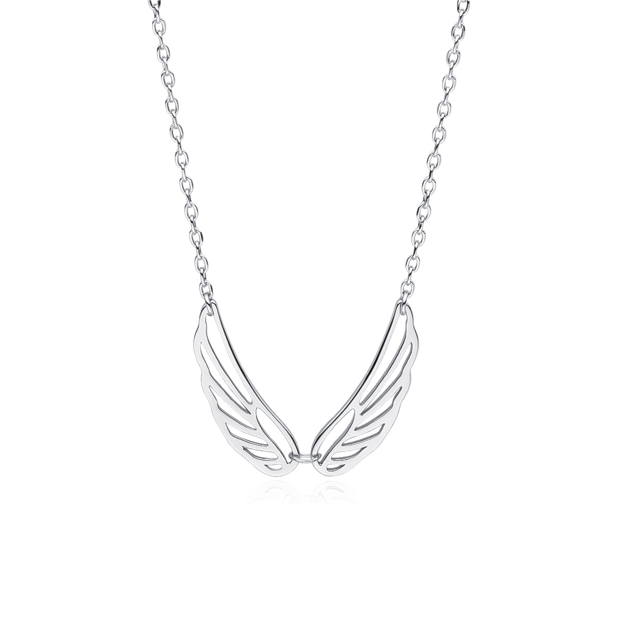 Zilveren ketting met vleugels