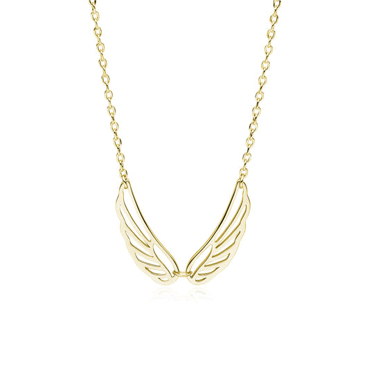 Gold Necklace with Wings - Amona Jewelry