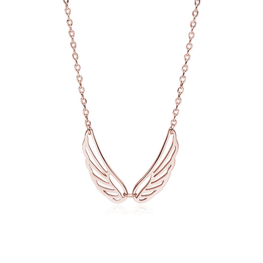 Rose Gold Necklace with Wings - Amona Jewelry