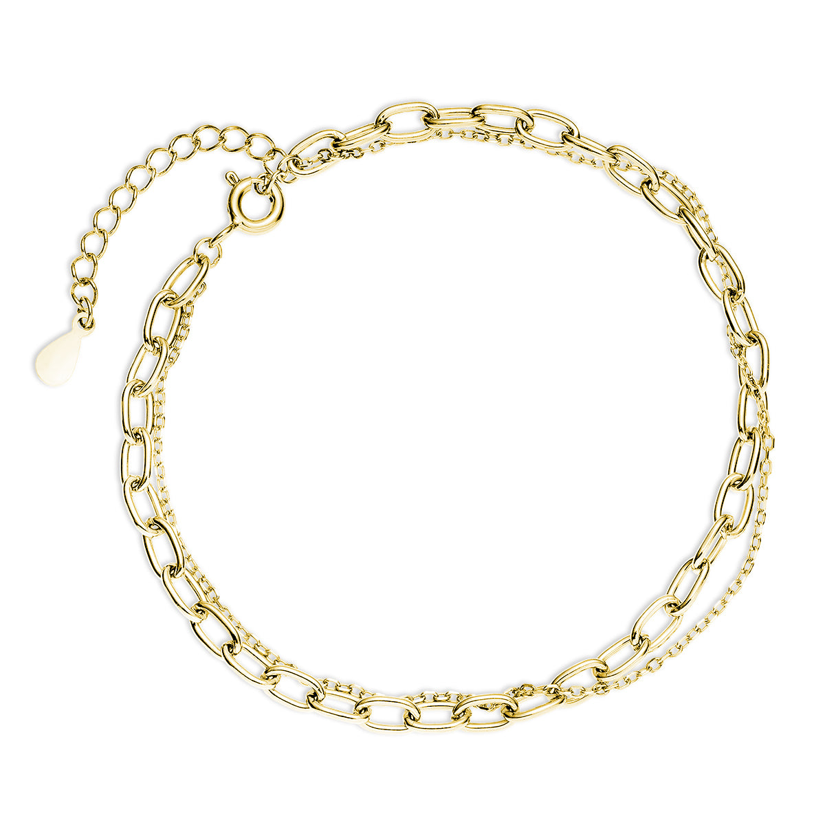 Gold Double Chain Bracelet