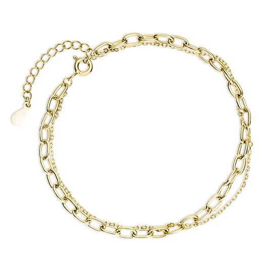 Gold Double Chain Bracelet