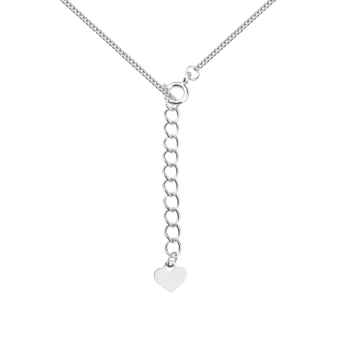 Radiant Silver Choker Necklace with Delicate Design, Rhodium-Plated