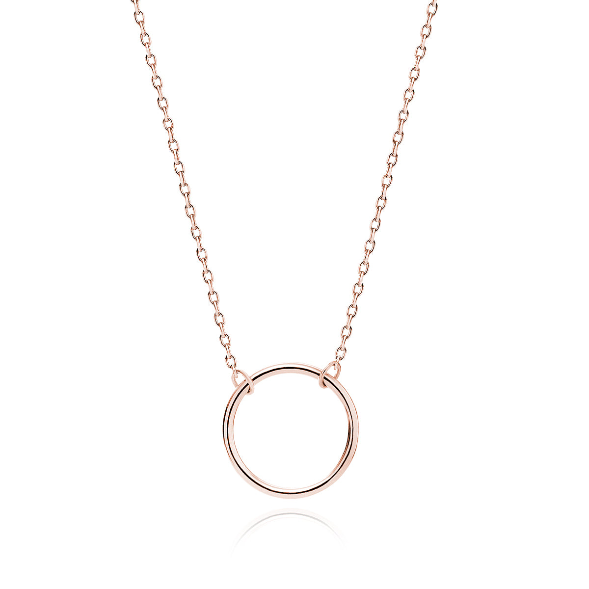 Rose Gold-Plated Silver Circle Choker - Amona Jewelry