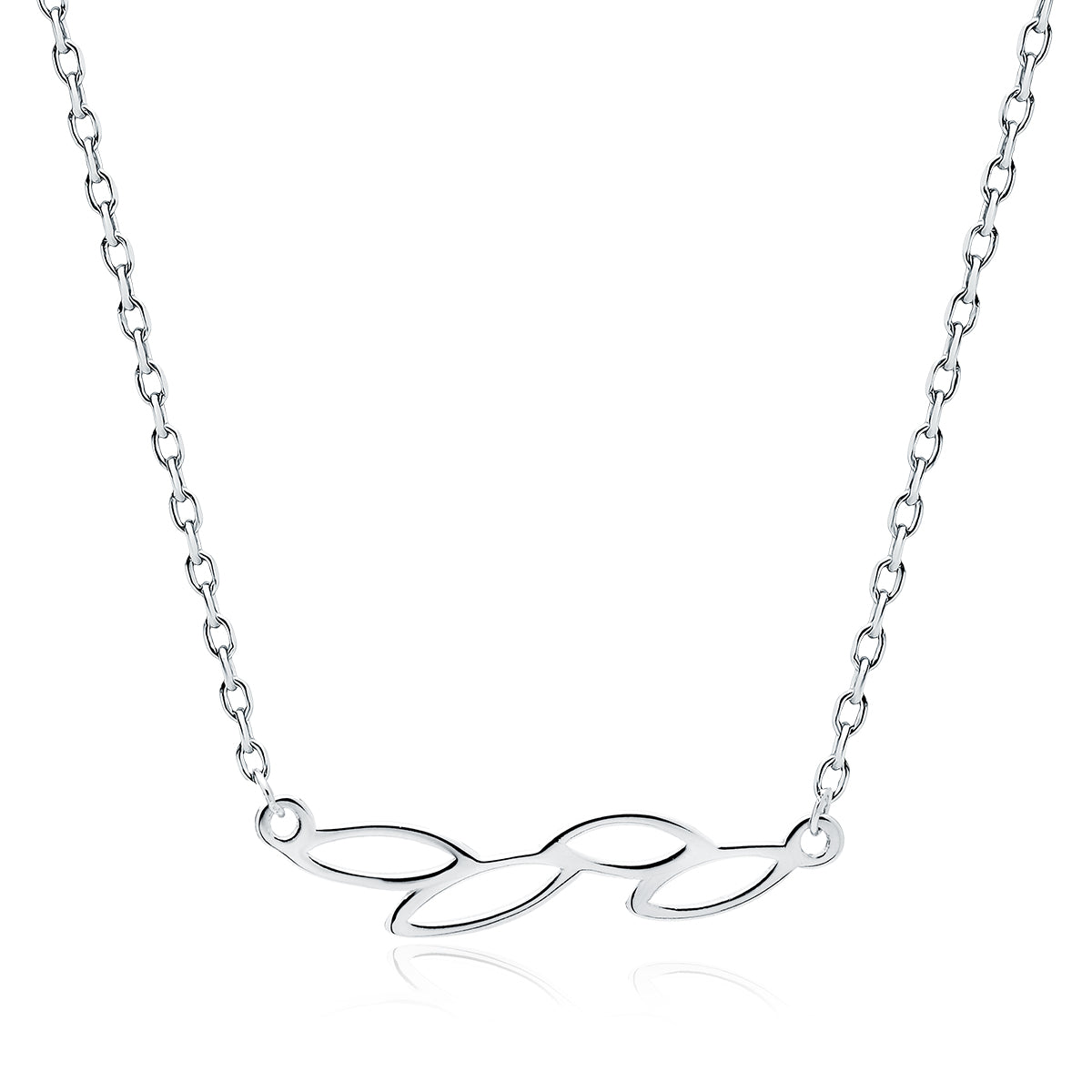 Silver Leaves of Elegance Necklace