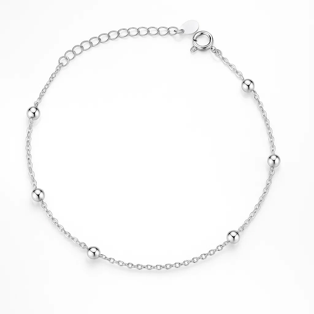 Simple Cable Chain Bracelet with Beads