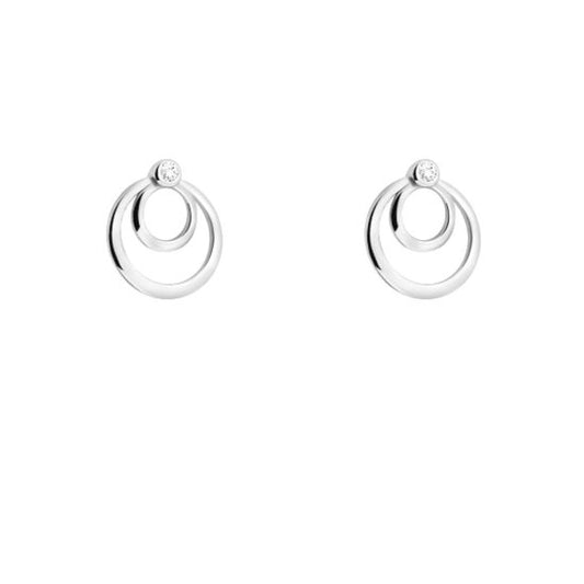 Silver Circle Earrings