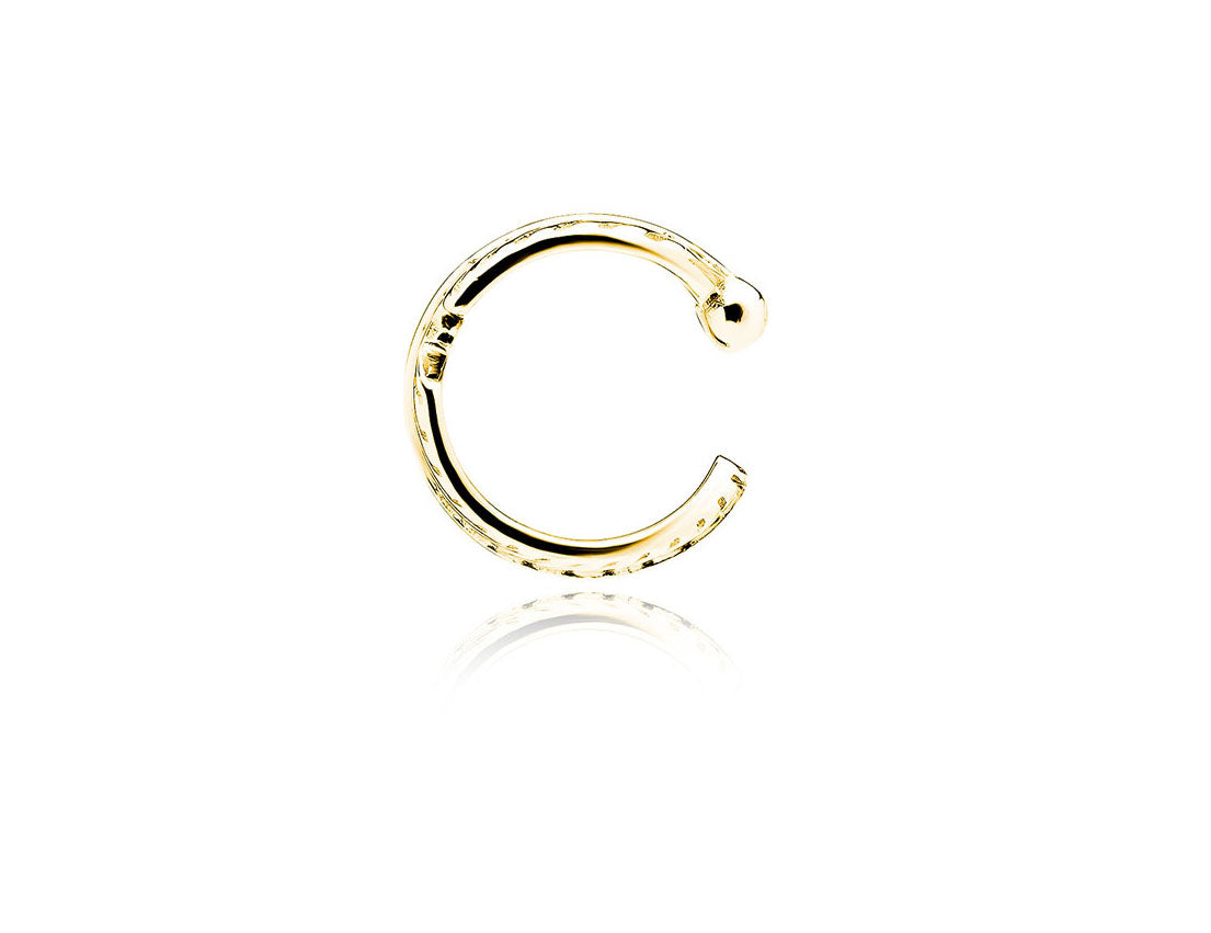 Leaf Gold Plated Cuff Earring - Unique Design