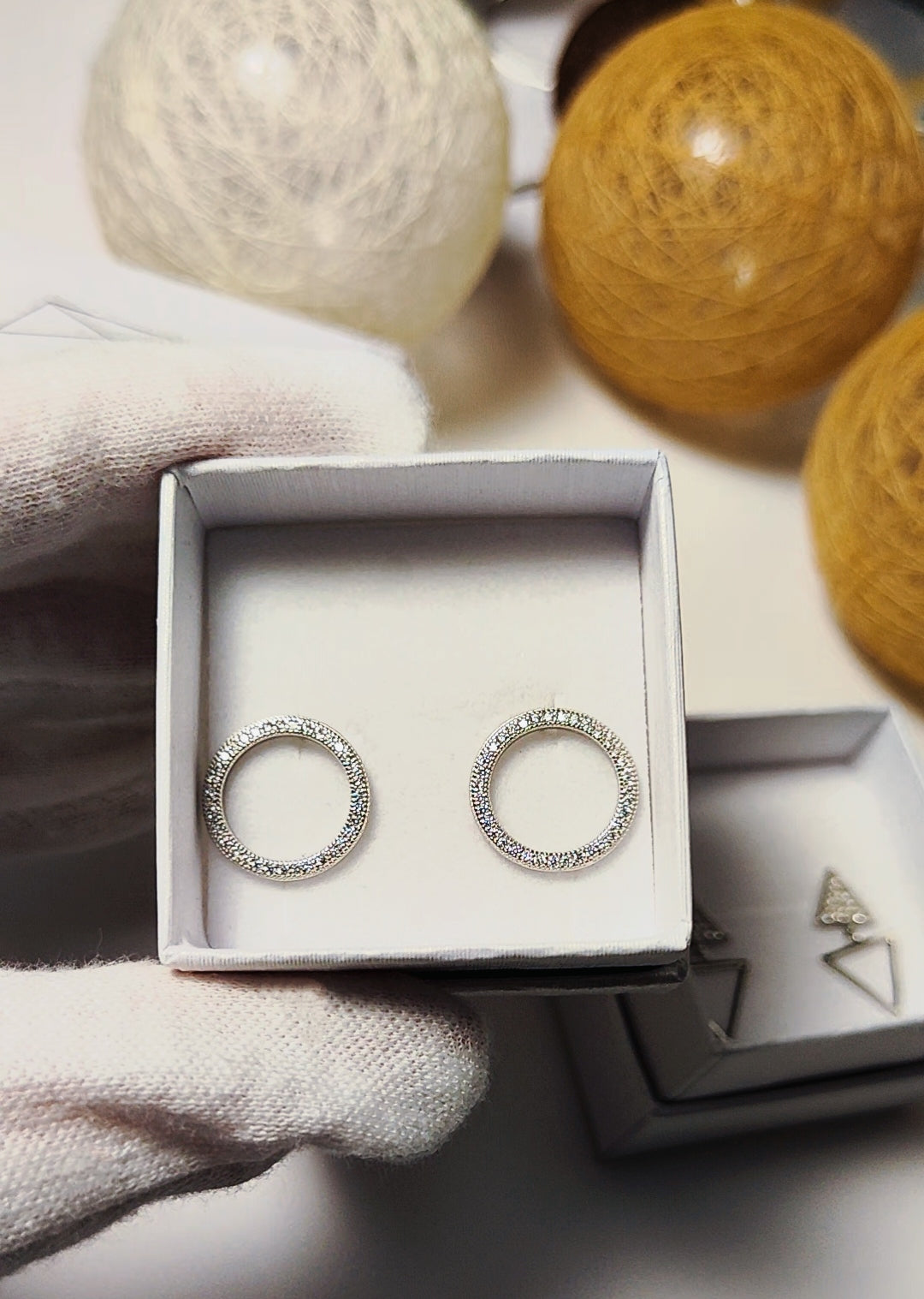 Sterling Silver Circle Earrings - Amona Jewelry