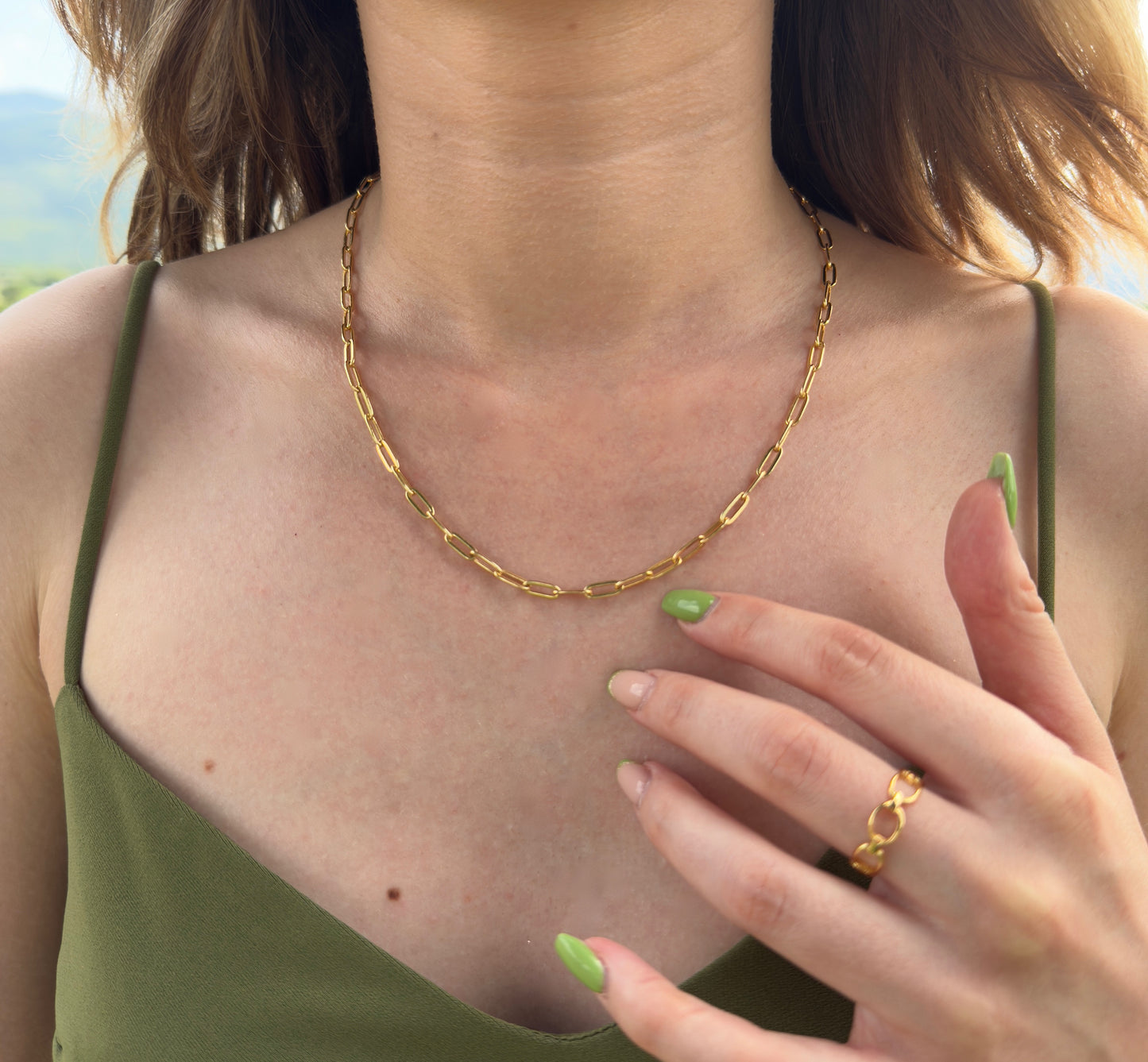 Gold Paperclip Chain