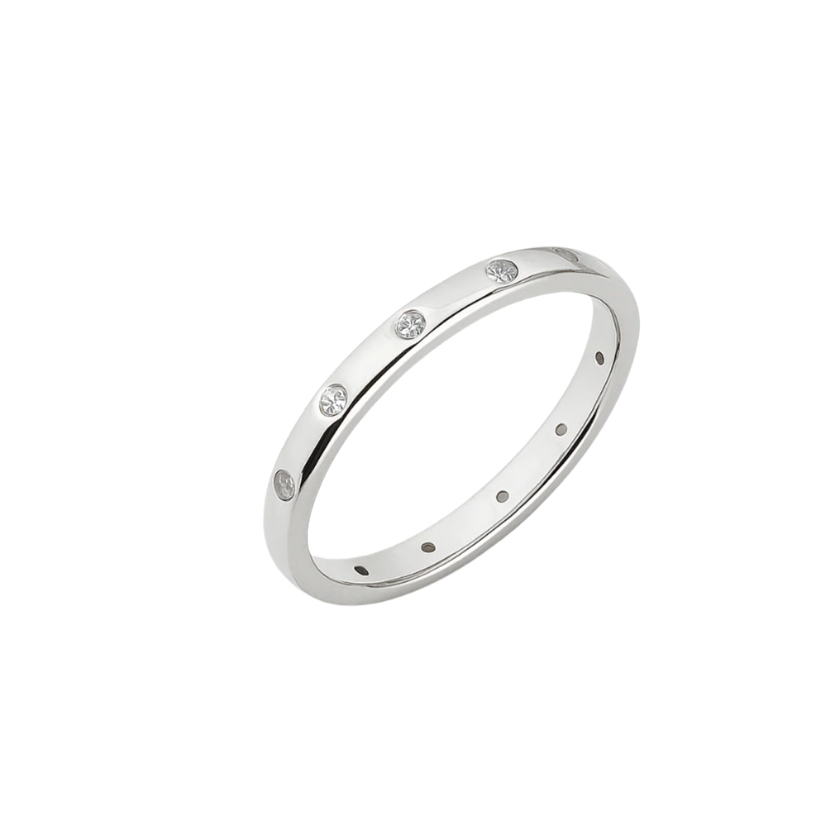 Everyday Silver Zirconia Ring