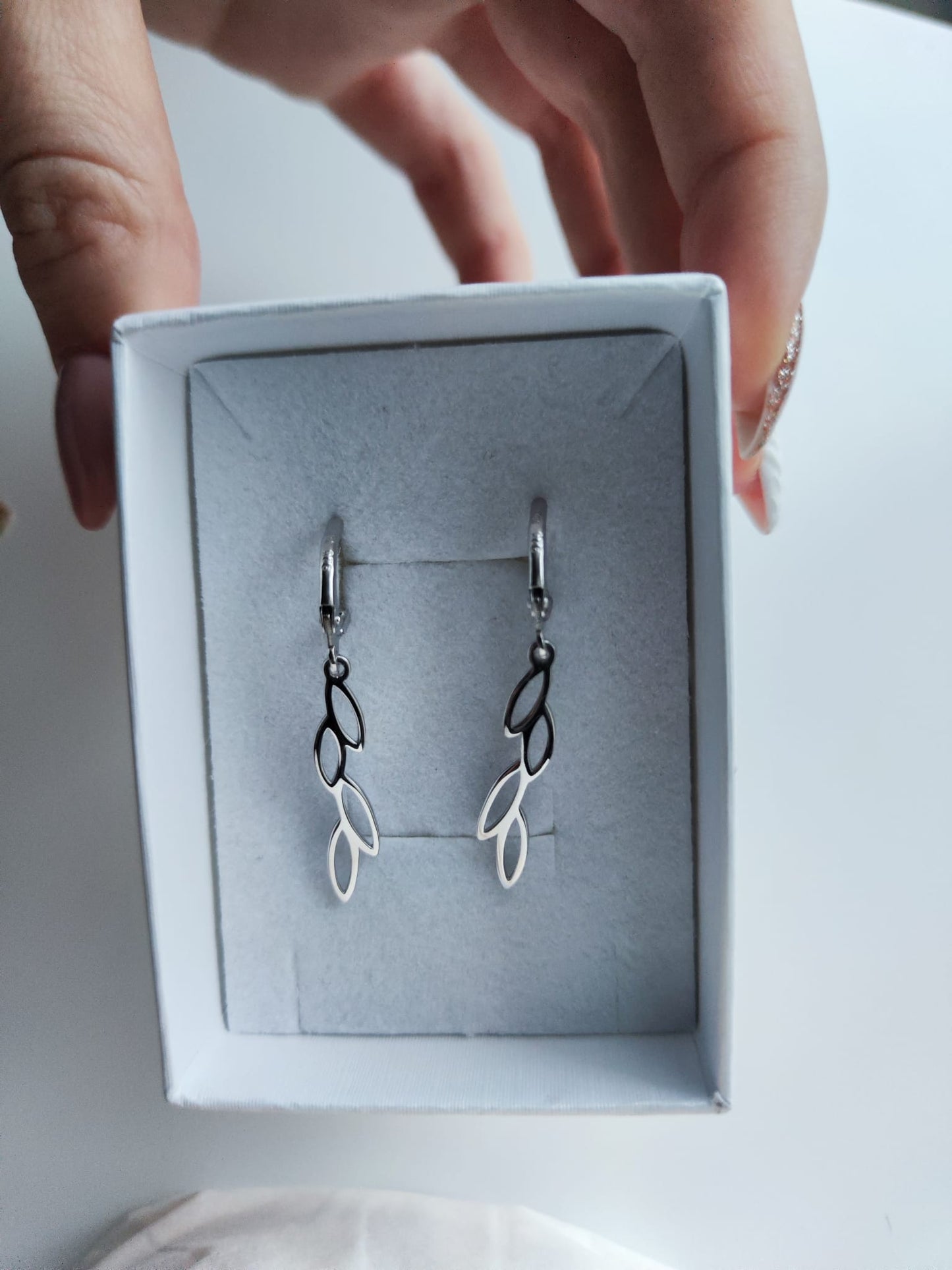 Silver Leaves Earrings