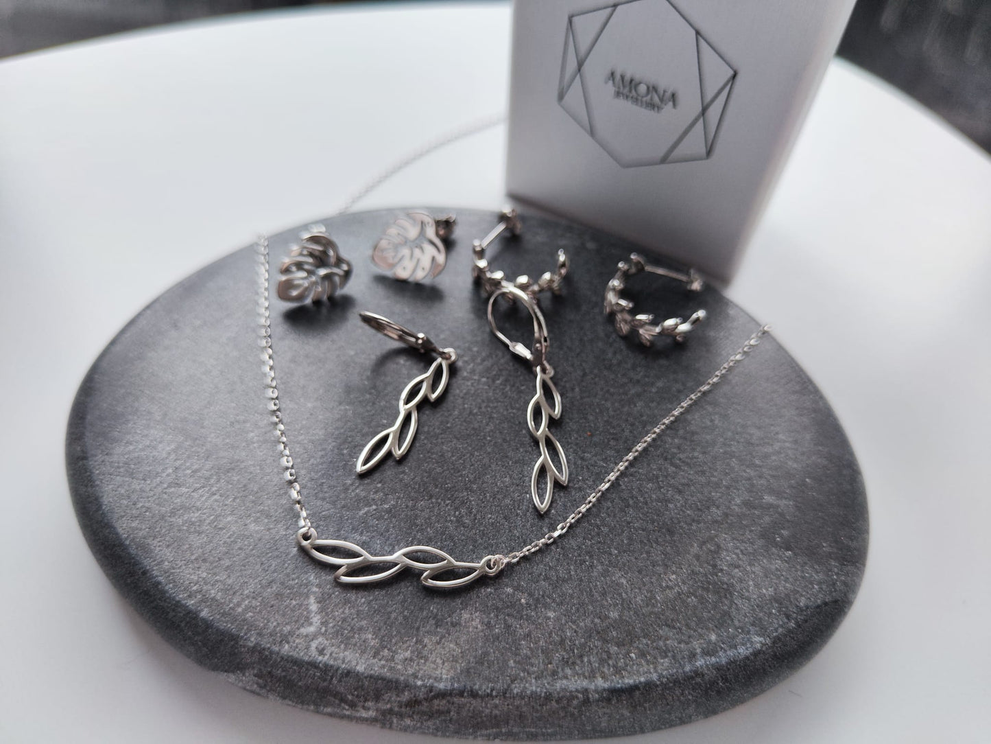 Silver Leaves Earrings