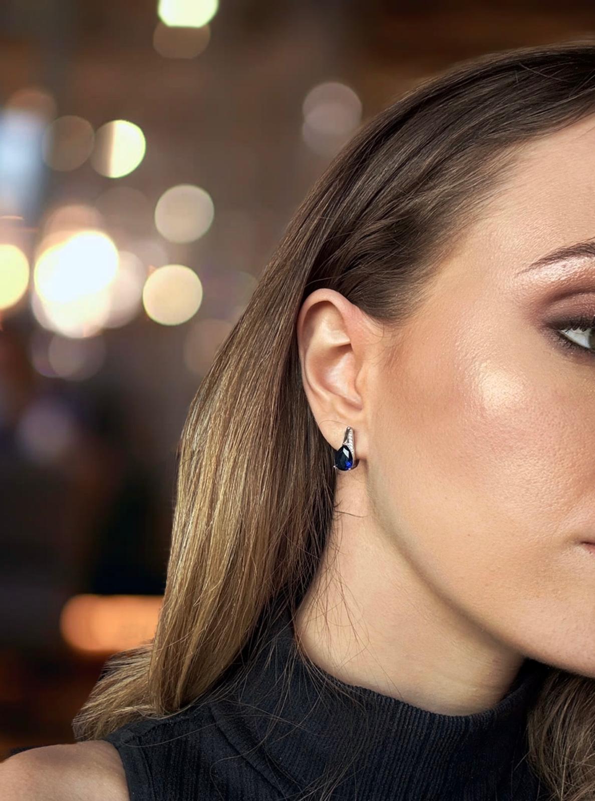 Silver Blue Earrings