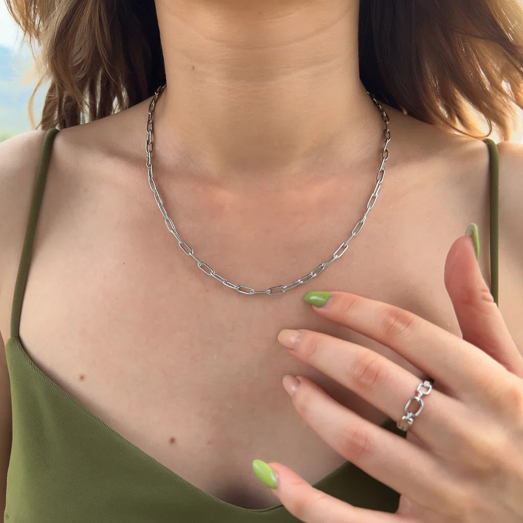 Silver Paperclip Chain