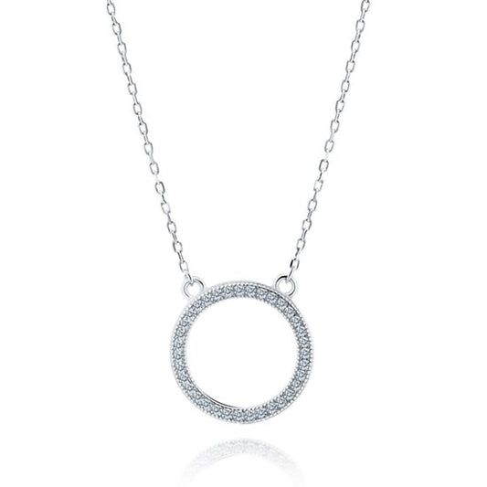 Classic Silver Circle Necklace