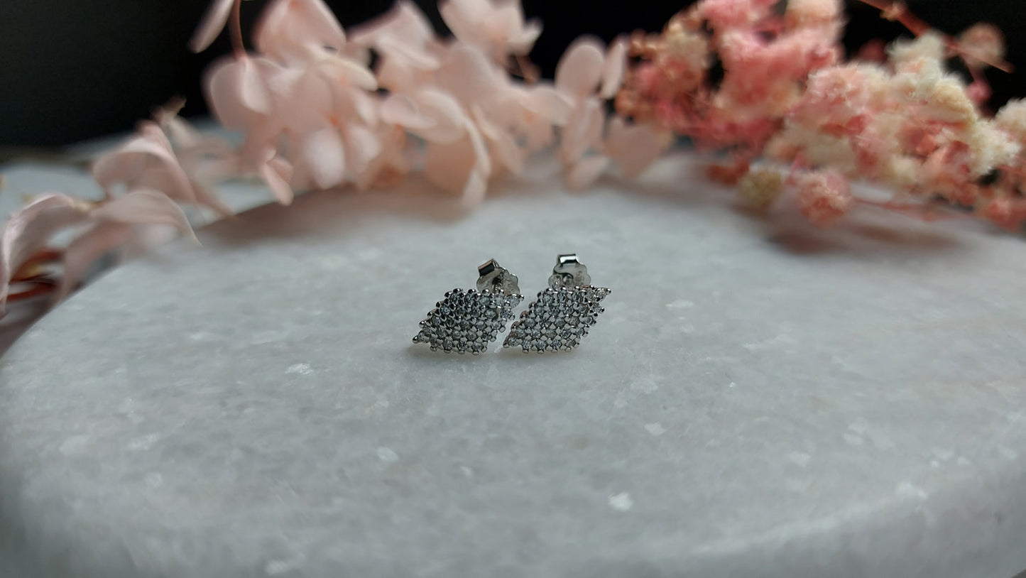 Diamond-Shaped Stud Earrings - Amona Jewelry