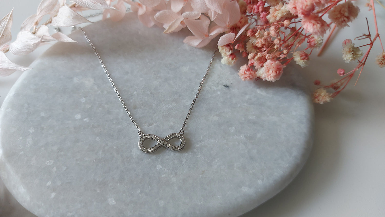 Infinity Necklace Cubic Zirconia - Amona Jewelry
