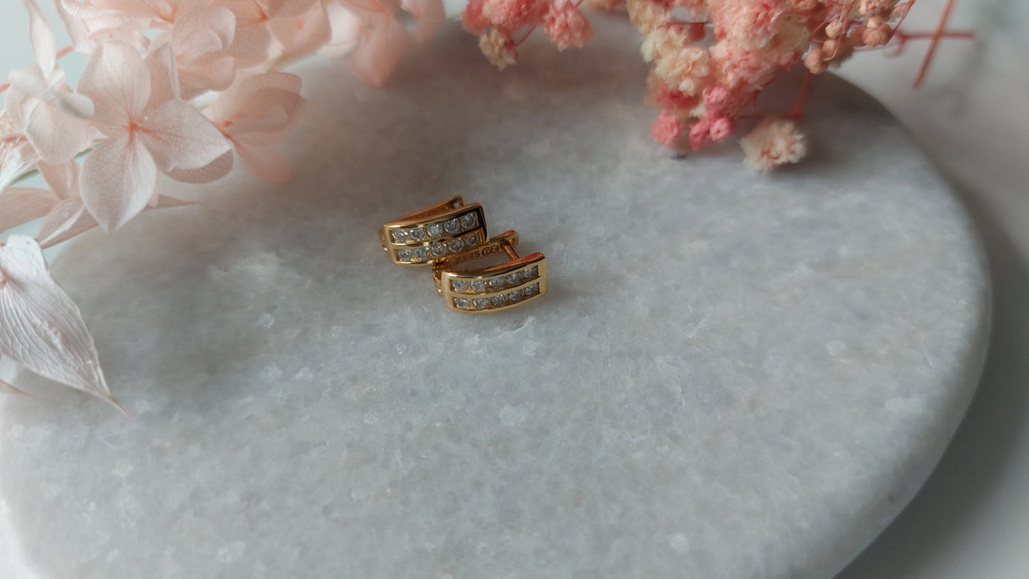 Gold-plated hoop earrings - Amona Jewelry