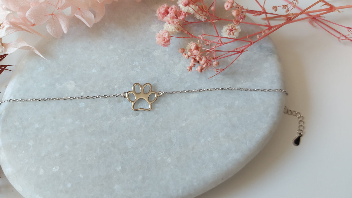 Sterling Dog Paw Bracelet