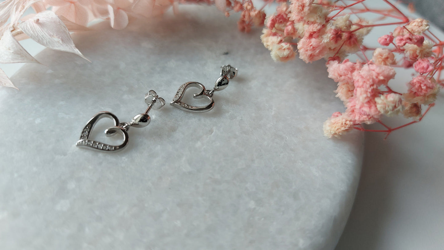 Zirconia Heart of Elegance Earrings
