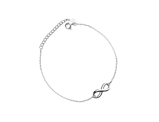 Silver Infinity Bracelet Rhodium Plated Amona Jewellery