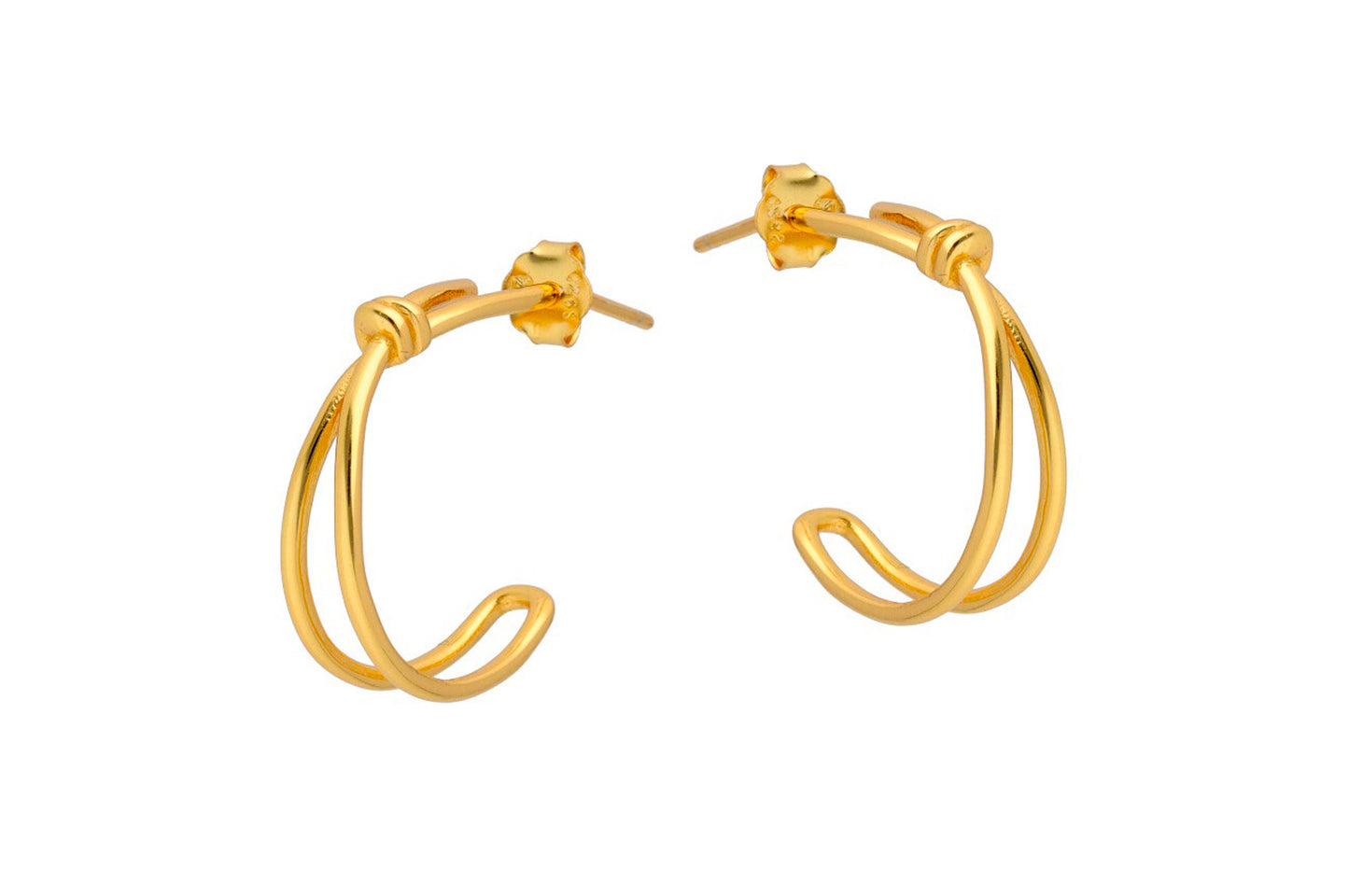 Gold Node Earrings