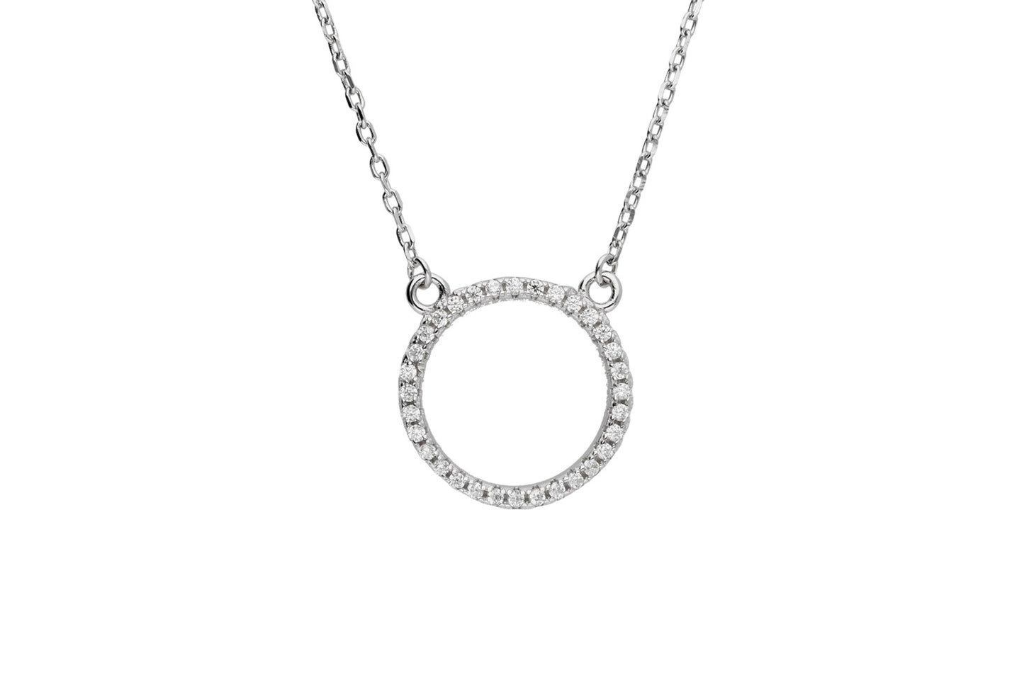 Classic Silver Circle Necklace