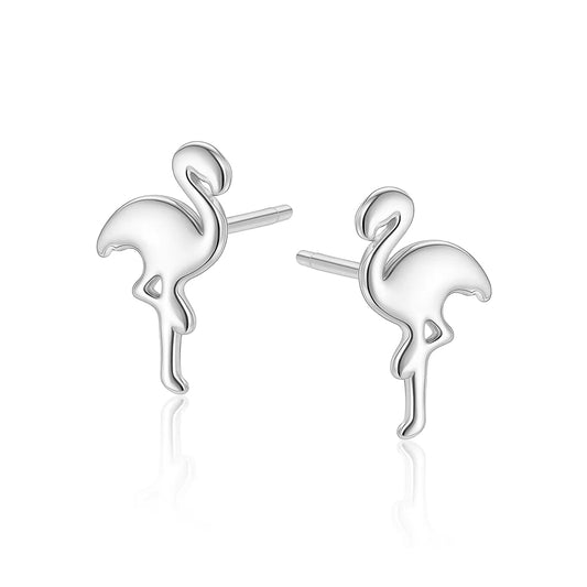 Schicke Flamingo-Ohrringe aus 925er Sterlingsilber – rhodiniert