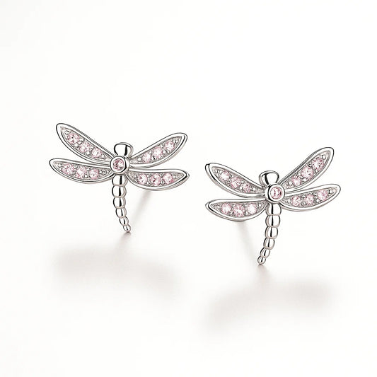 Pinky Dragonfly Studs