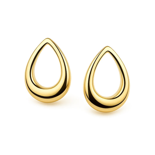 Golden Droplets Stud Earrings