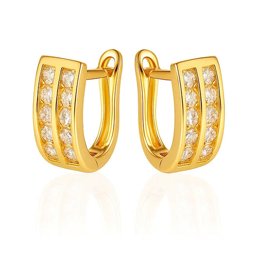 Champagne Charm Earrings Silver Gold Plated