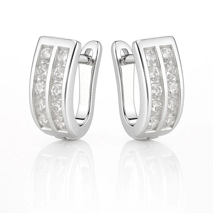 Champagne Charm Earrings Silver