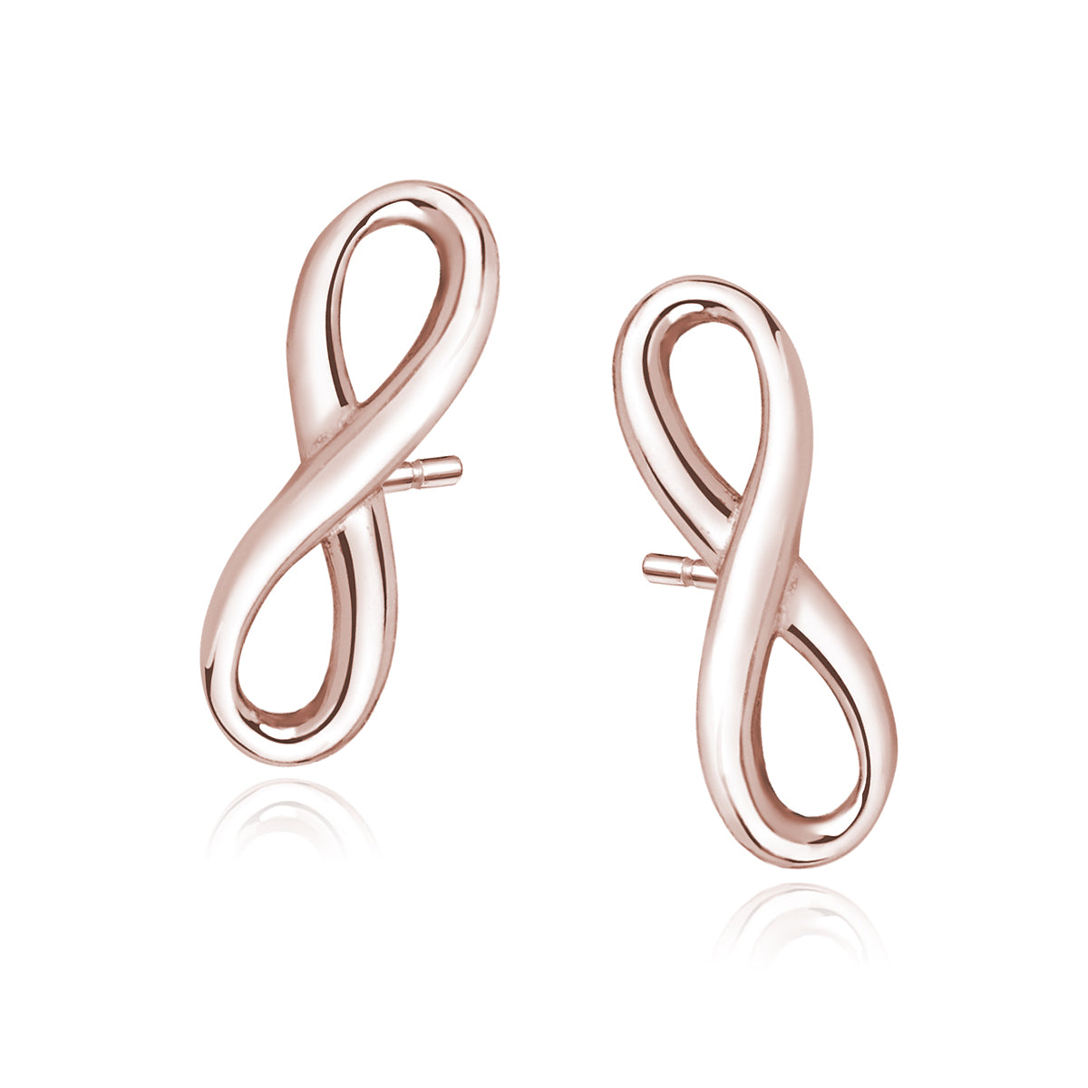 Rose Gold Infinity Earrings - Amona Jewelry