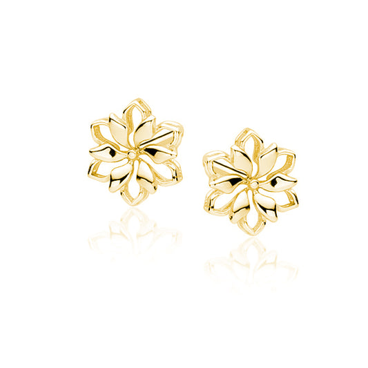 Gold Flower Earrings - Amona Jewelry