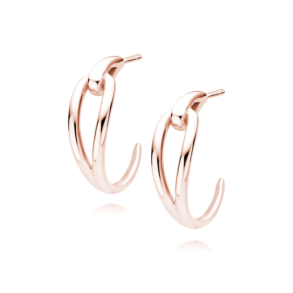 Rose Gold Hoop Earrings - Amona Jewelry