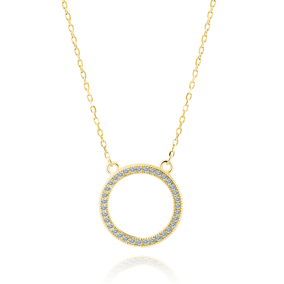 Gold Circle Necklace - Amona Jewelry