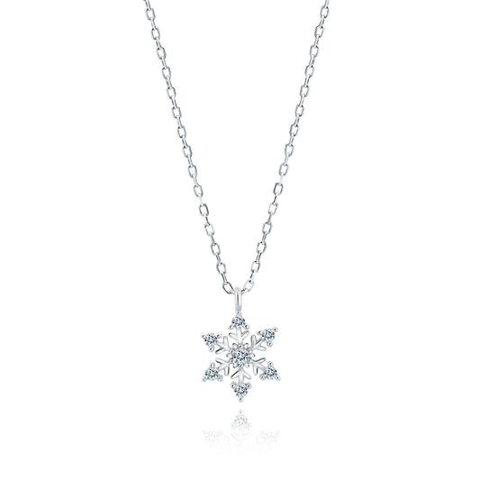 Silver Snowflake Necklace