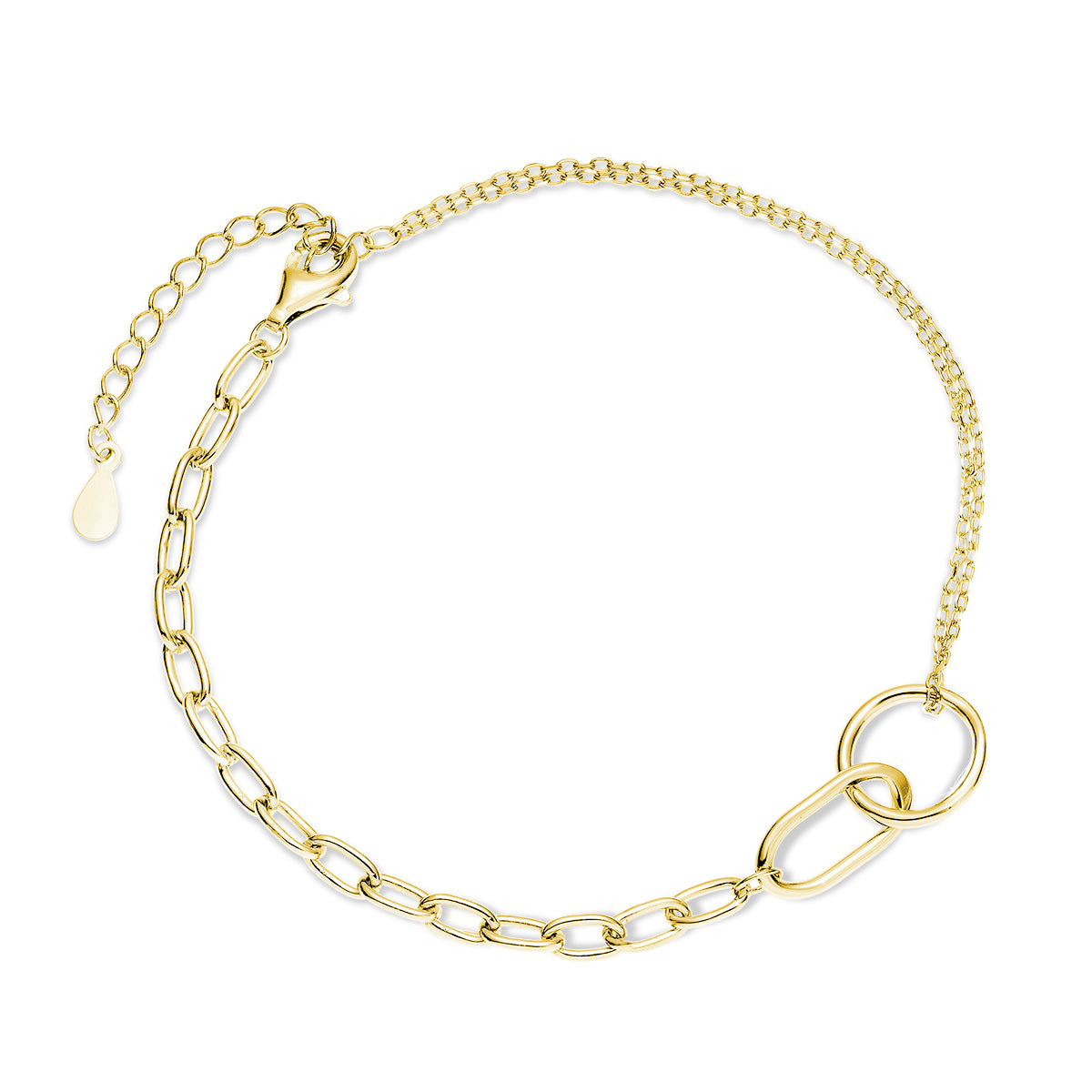 Gold Double Chain Bracelet - Amona Jewelry