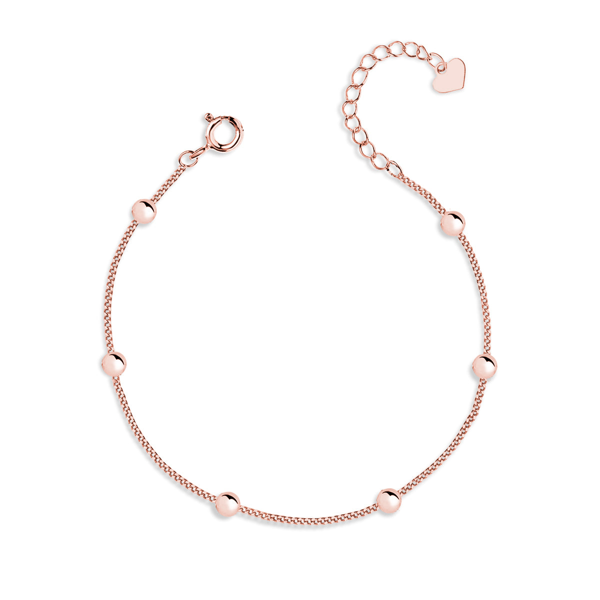 Rose Gold Bracelet with Beads - Amona Jewelry