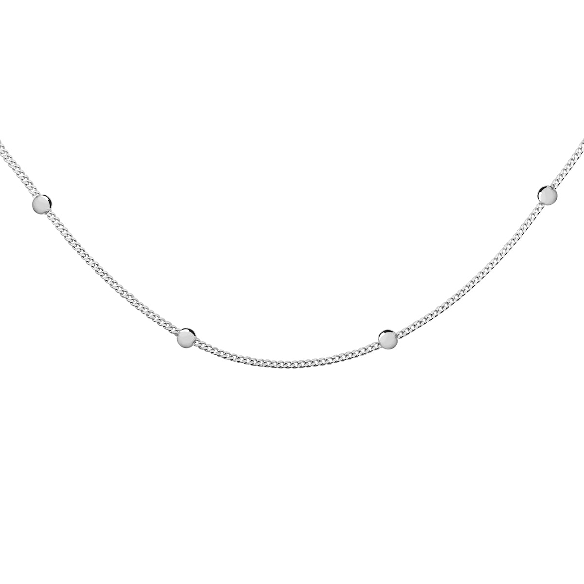 Silver Chocker Necklace with beads - Amona Jewelry