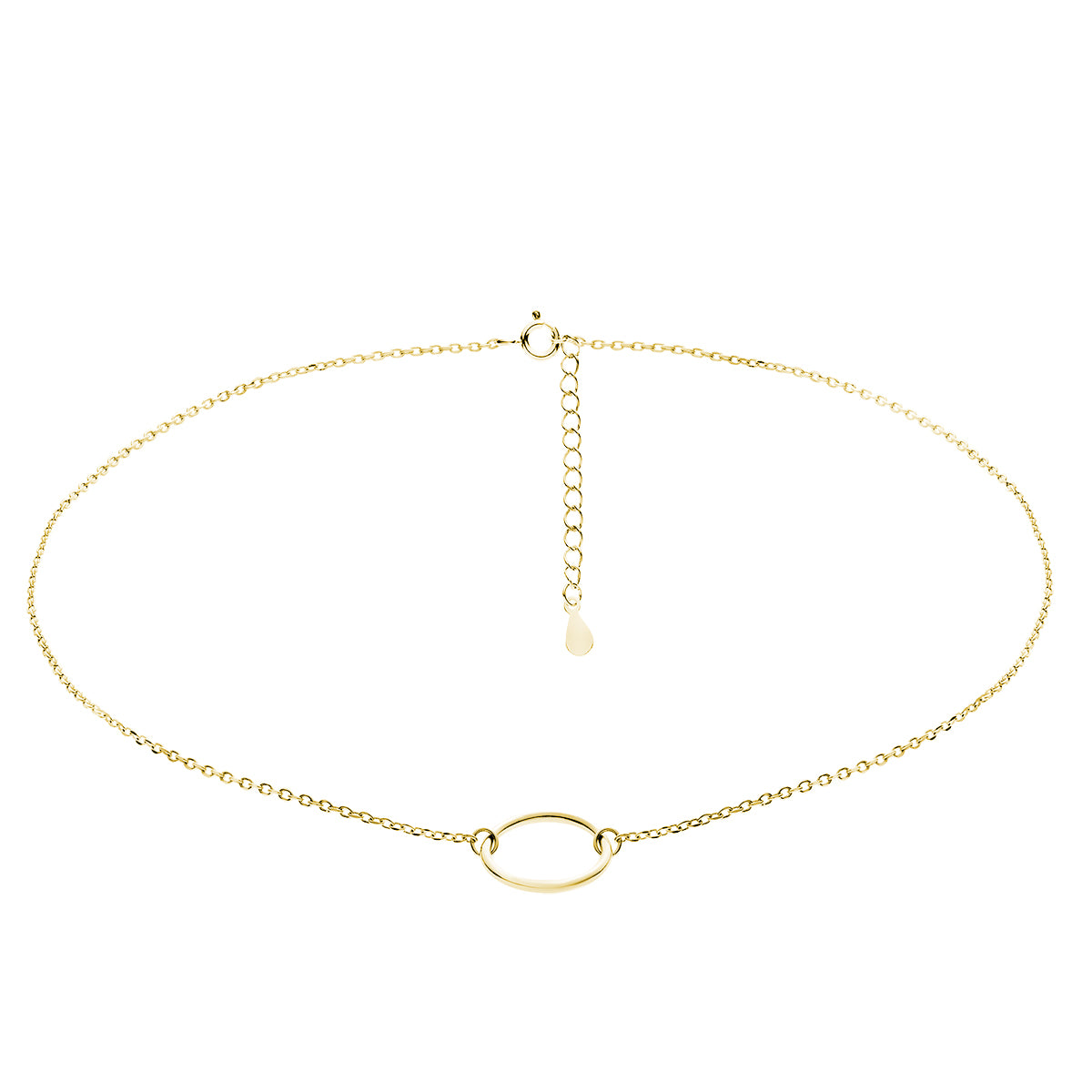 Gold-Plated Silver Circle Choker - Amona Jewelry