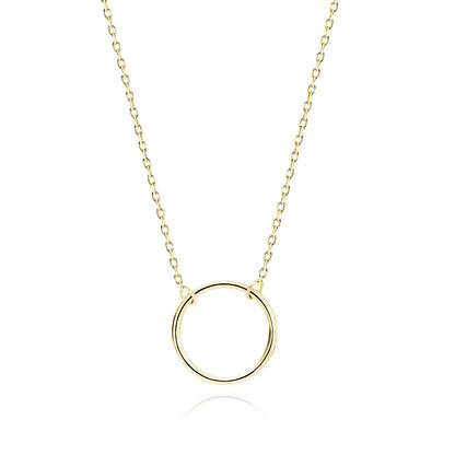 Gold-Plated Silver Circle Choker - Amona Jewelry