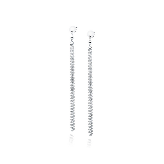 Silver Chain Earrings - Amona Jewelry