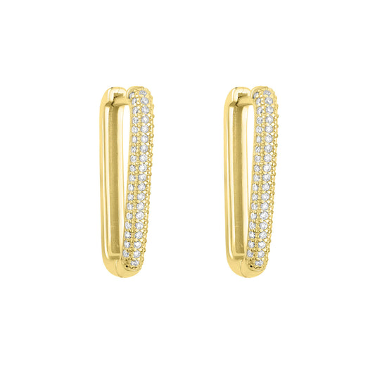 Gold Lock-in Earrings  - Amona Jewelry