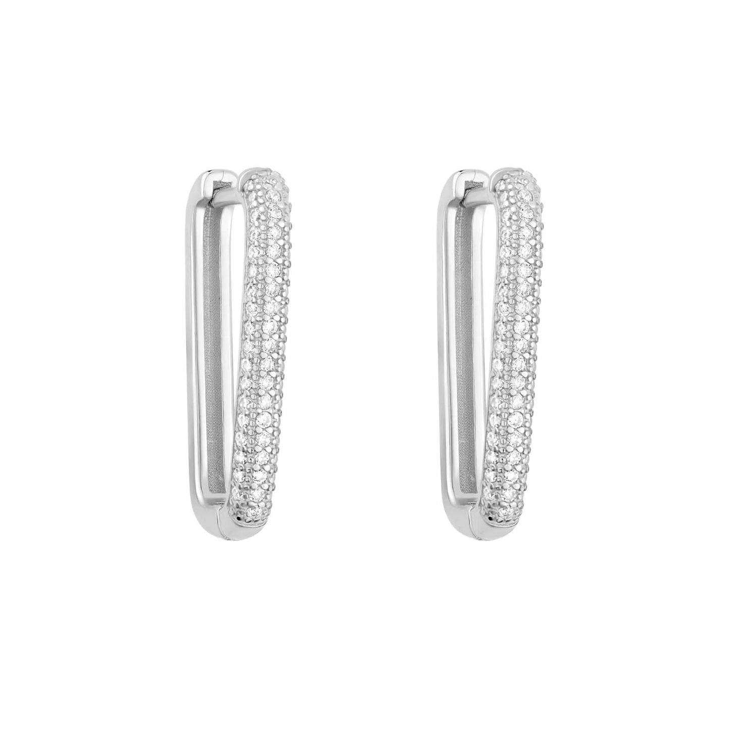 Silver Lock-in Earrings  - Amona Jewelry