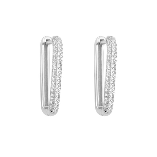 Silver Lock-in Earrings  - Amona Jewelry