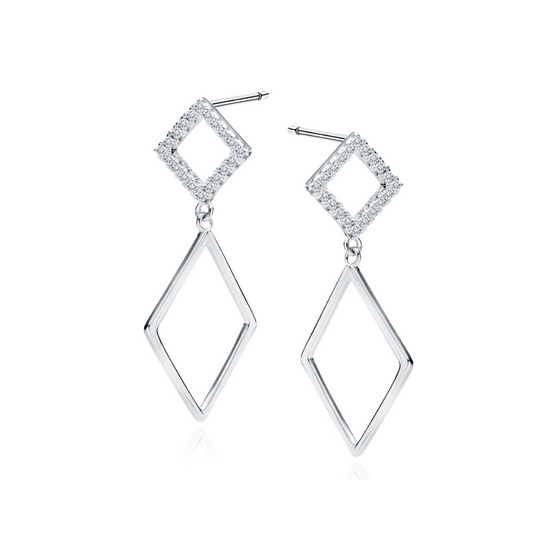 Sterling Silver Dangle Earrings - Amona Jewelry